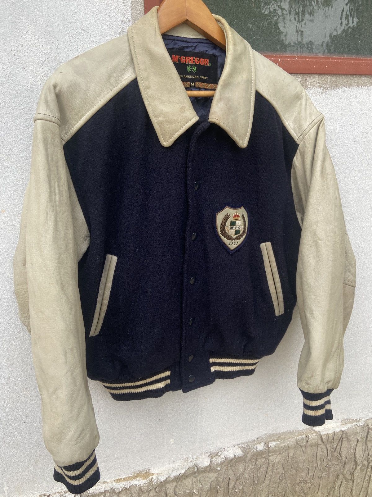 McGregor Vintage McGregor Club Wool Leather Collared Varsity Jacket Size US M / EU 48-50 / 2 - 3 Thumbnail