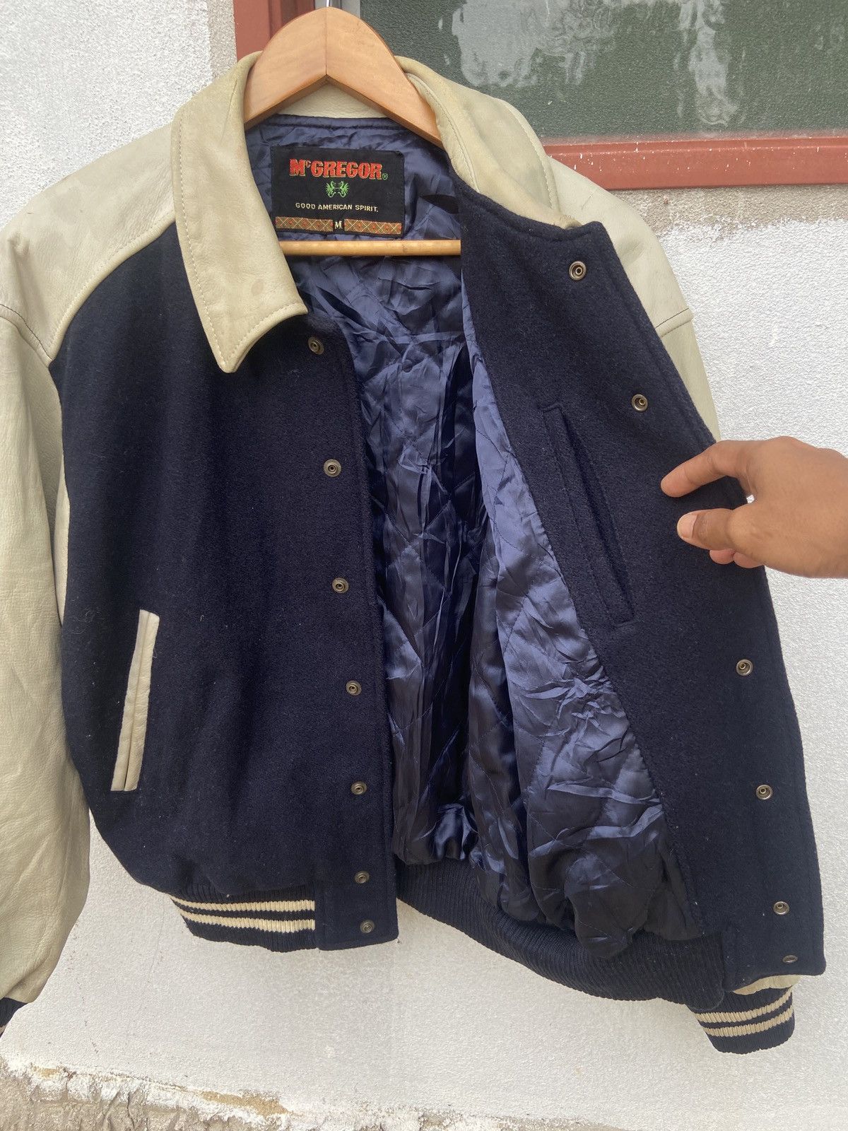 McGregor Vintage McGregor Club Wool Leather Collared Varsity Jacket Size US M / EU 48-50 / 2 - 7 Thumbnail