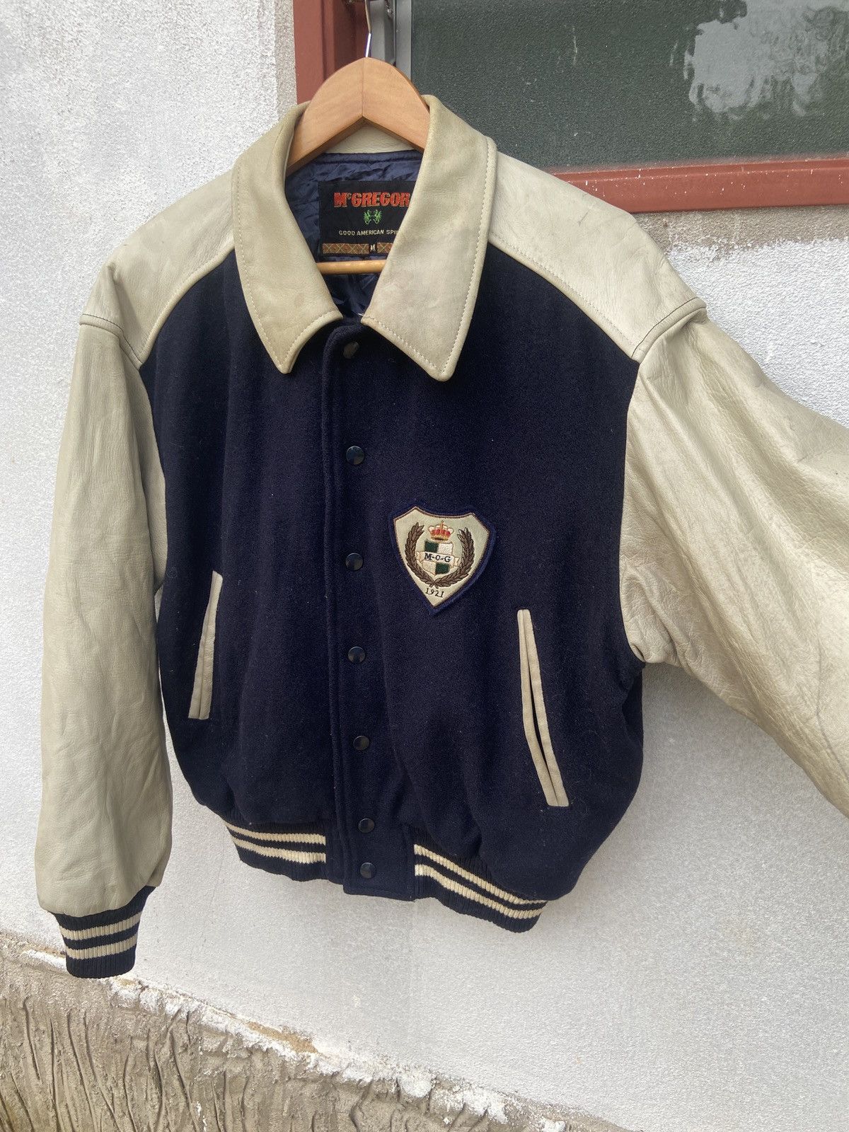 McGregor Vintage McGregor Club Wool Leather Collared Varsity Jacket Size US M / EU 48-50 / 2 - 5 Thumbnail
