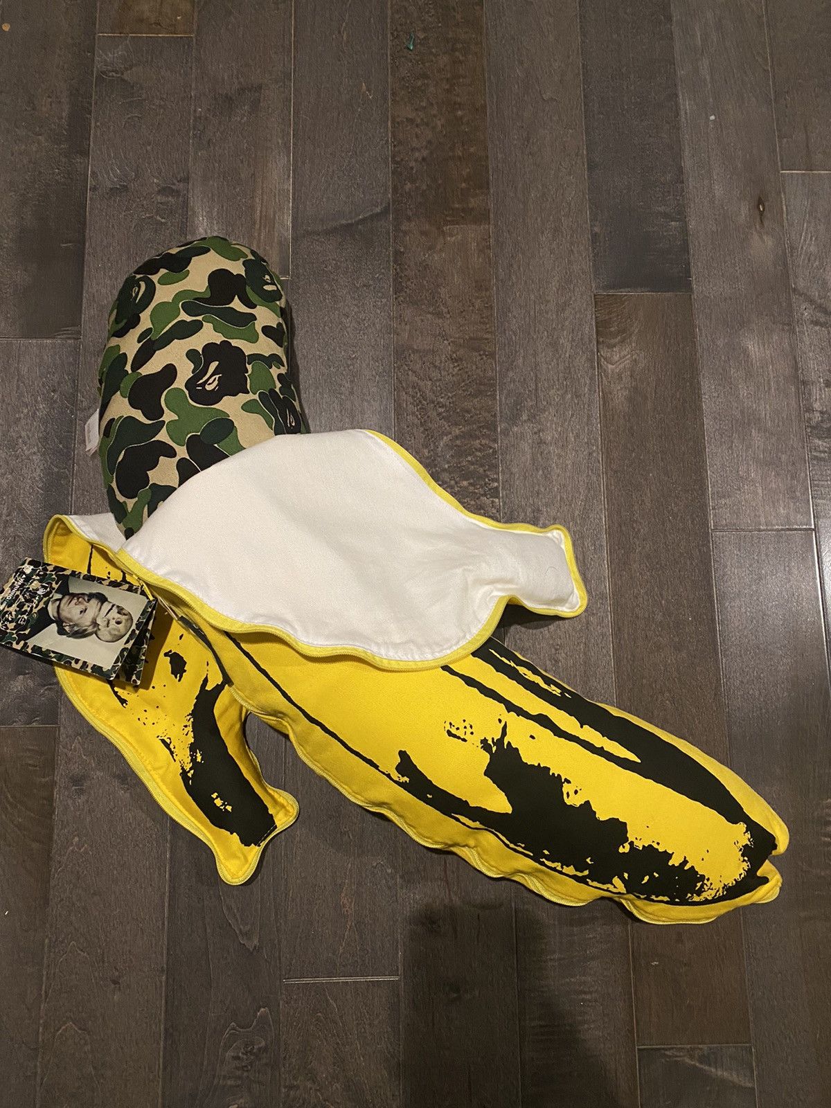 image of Andy Warhol x Bape Andy Worhol Bape Banana Pillow Green, Men's