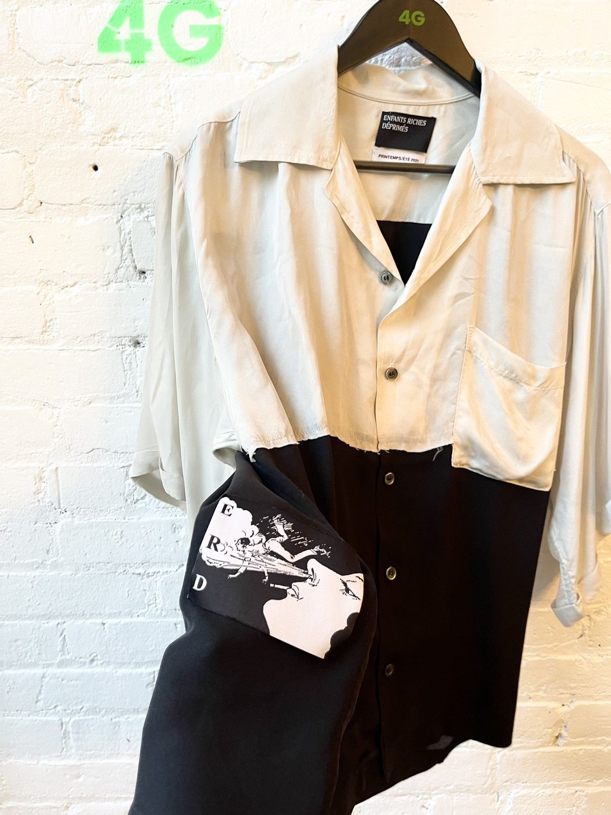 トップス ERD Silk Patch Button Up Shirt Enfants Riches Deprimes ERD Silk Patch Button Up Shirt | Grailed