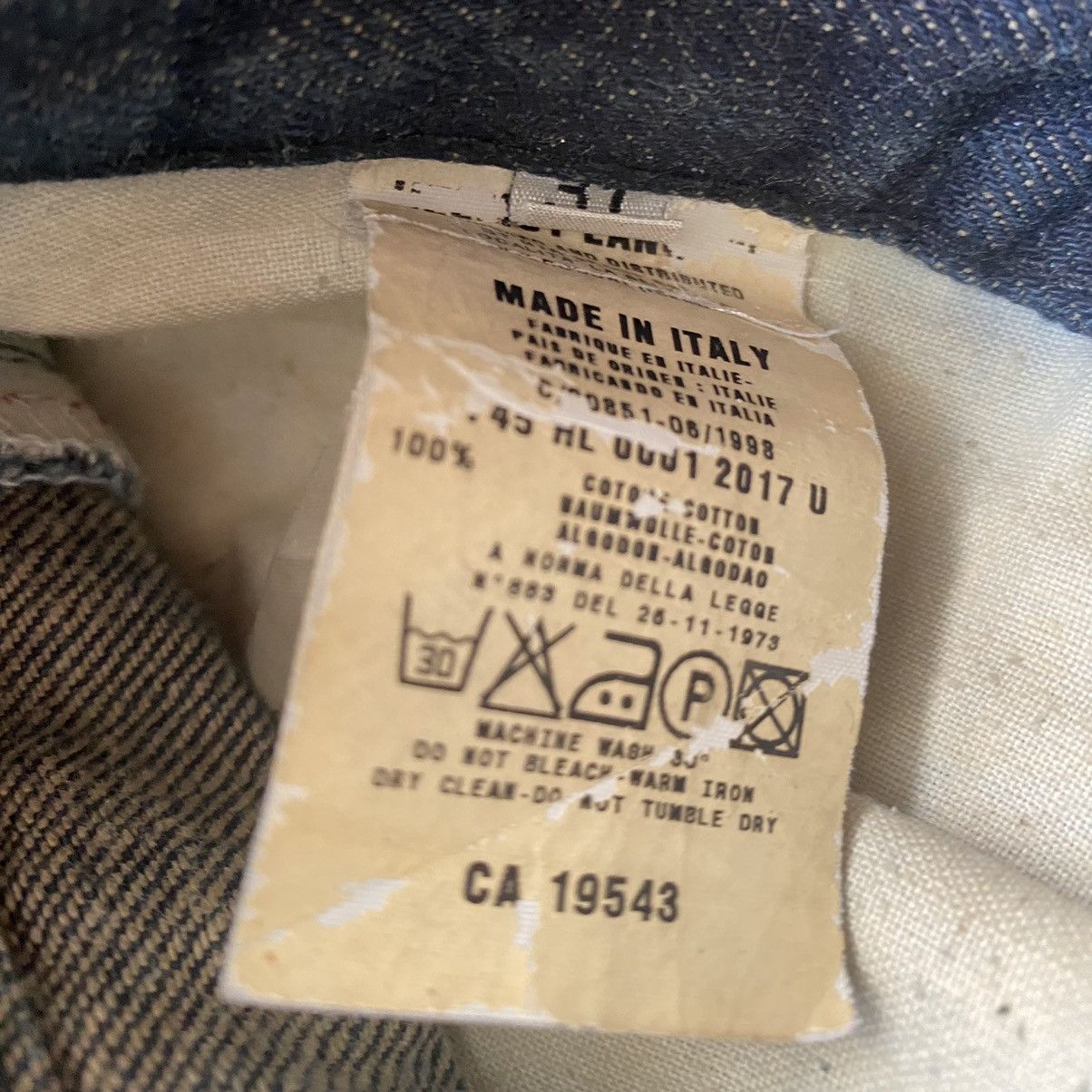 Helmut Lang 1998 Archive Dark Blue Jeans Size US 31 - 4 Thumbnail