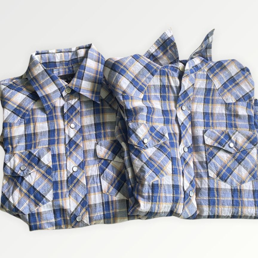 Number (N)ine The High Street Plaid Gold Thread Western Shirt Size US S / EU 44-46 / 1 - 1 Thumbnail