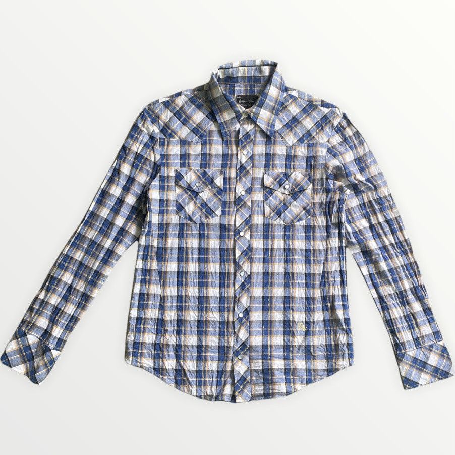 Number (N)ine The High Street Plaid Gold Thread Western Shirt Size US S / EU 44-46 / 1 - 3 Thumbnail