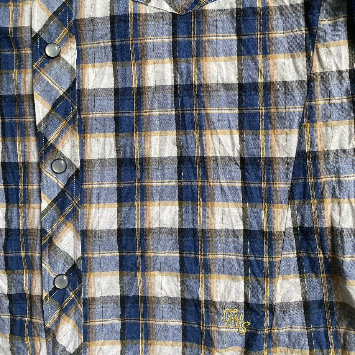 Number (N)ine The High Street Plaid Gold Thread Western Shirt Size US S / EU 44-46 / 1 - 7 Thumbnail