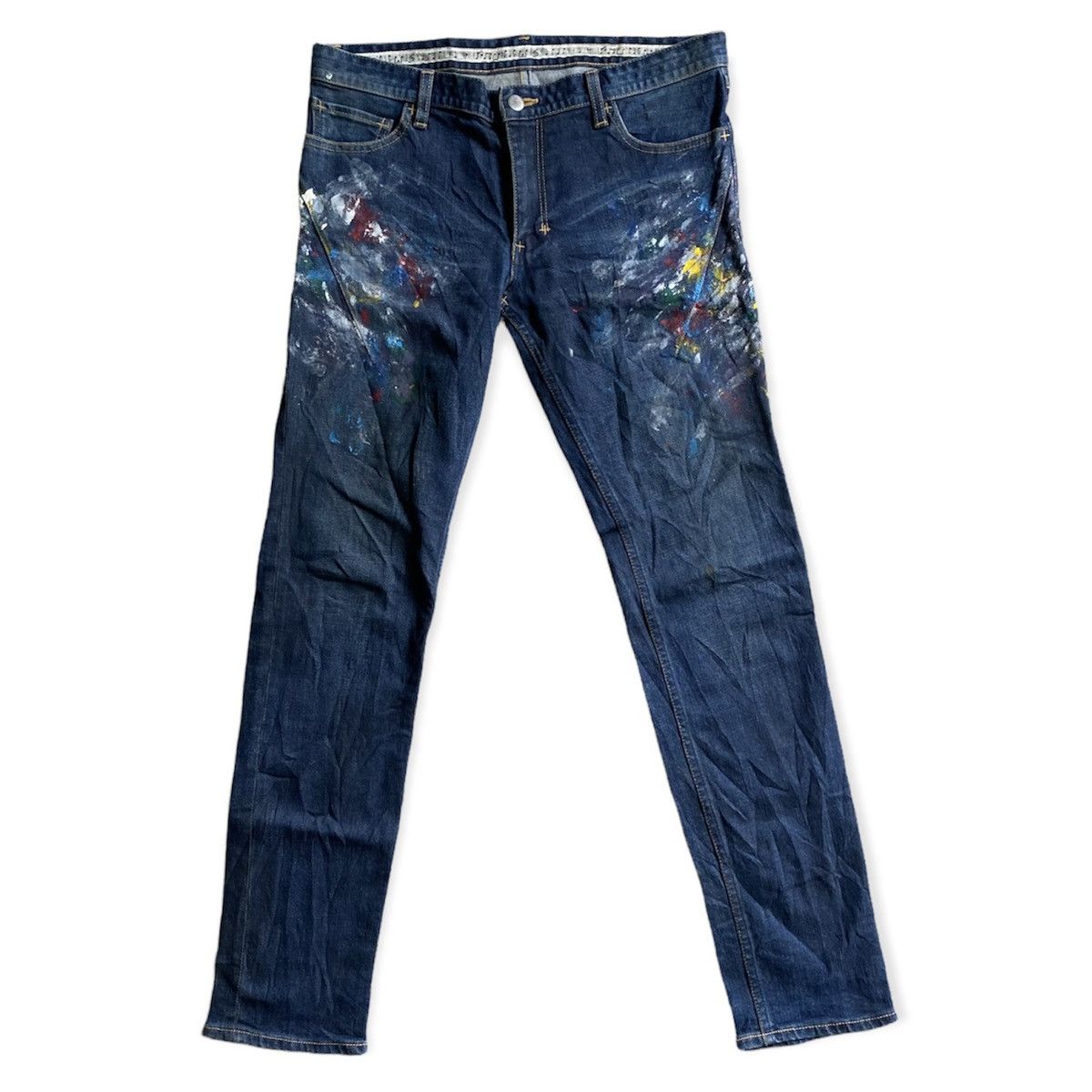 Number (N)ine N(N) Painter Stretch Low Waist Denim Size US 32 / EU 48 - 2 Thumbnail