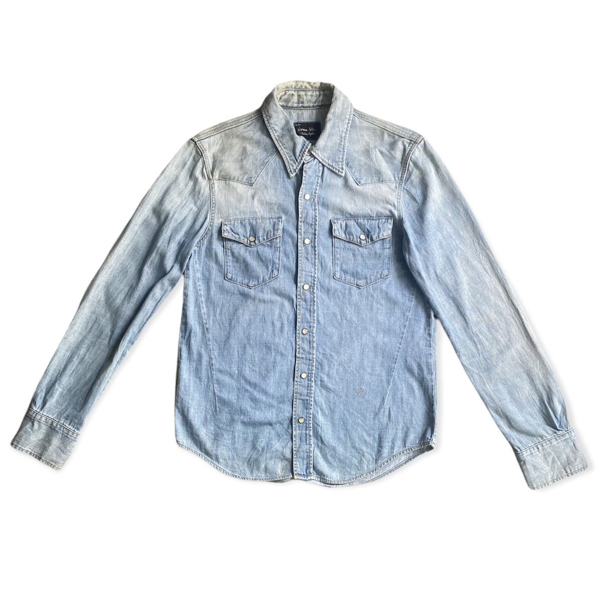 image of Number N Ine x Takahiromiyashita The Soloist Number (N)Ine The High Street Dart Western Denim Shirt