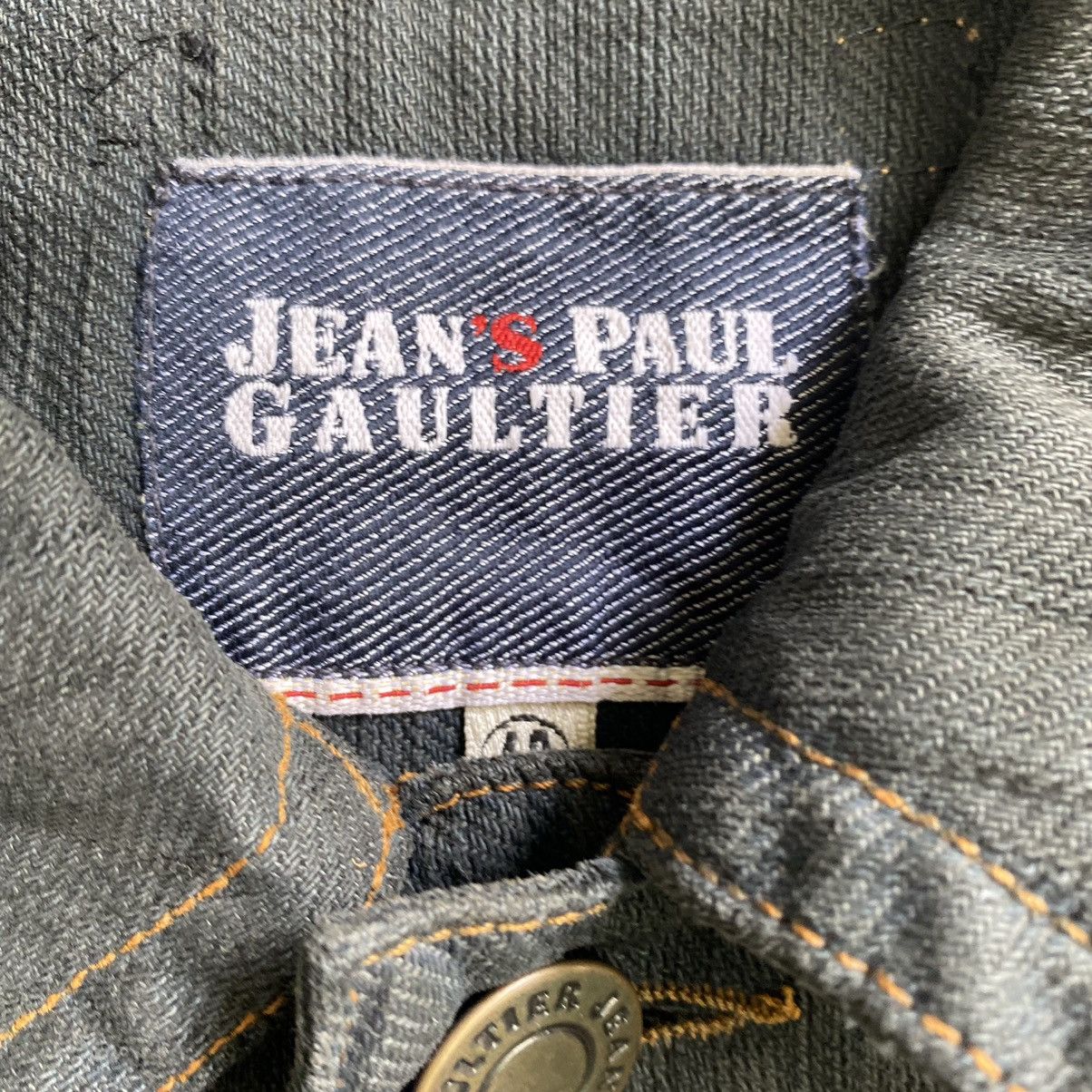 Jean Paul Gaultier Outlaw’s Territory Studded Leather Patch Denim Trucker Size US M / EU 48-50 / 2 - 5 Thumbnail