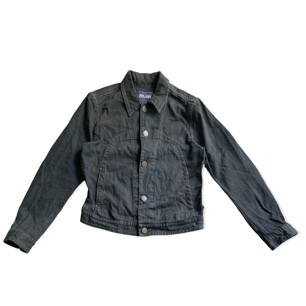 Jean Paul Gaultier Outlaw’s Territory Studded Leather Patch Denim Trucker Size US M / EU 48-50 / 2 - 3 Thumbnail