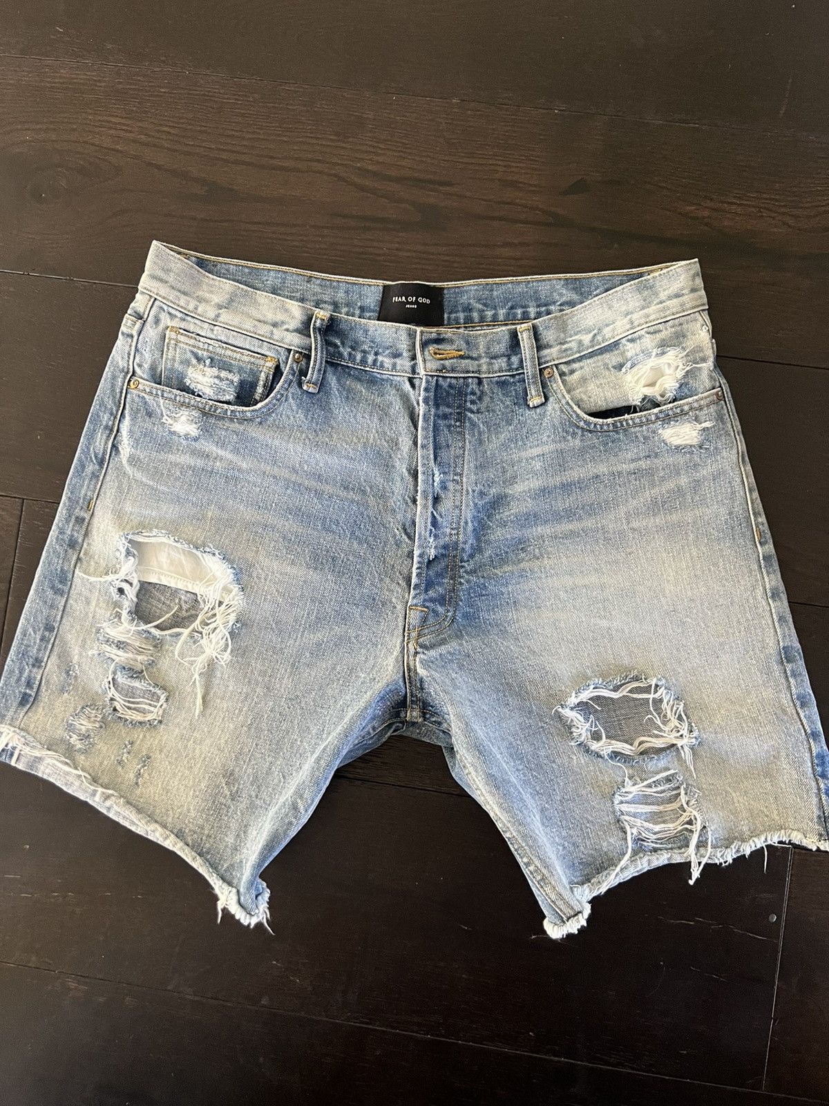 image of Fear Of God Jean Shorts in Blue, Men's (Size 34)