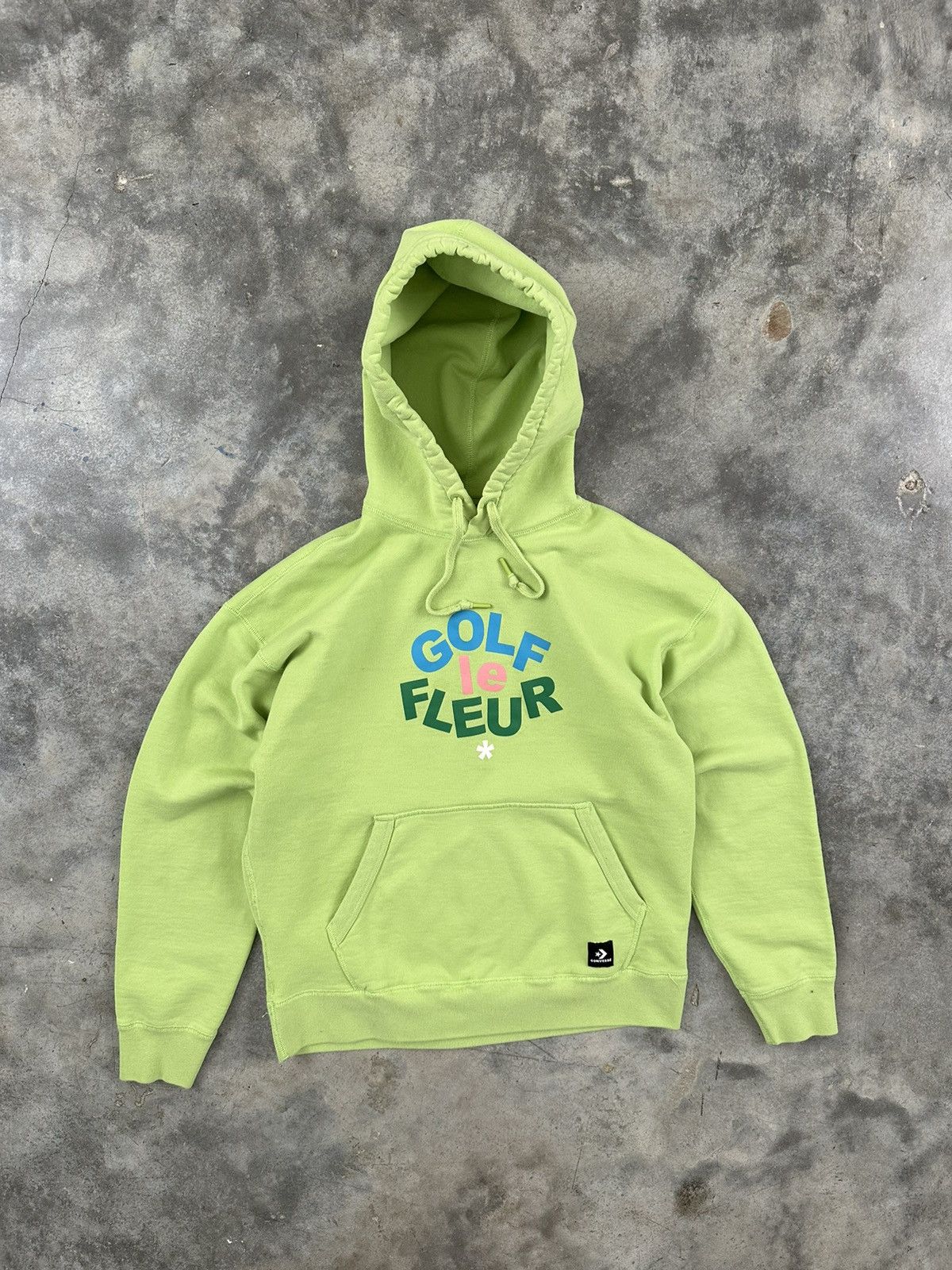 Golf Wang x Converse Le Fleur Green Logo Hoodie Sz Small Tops