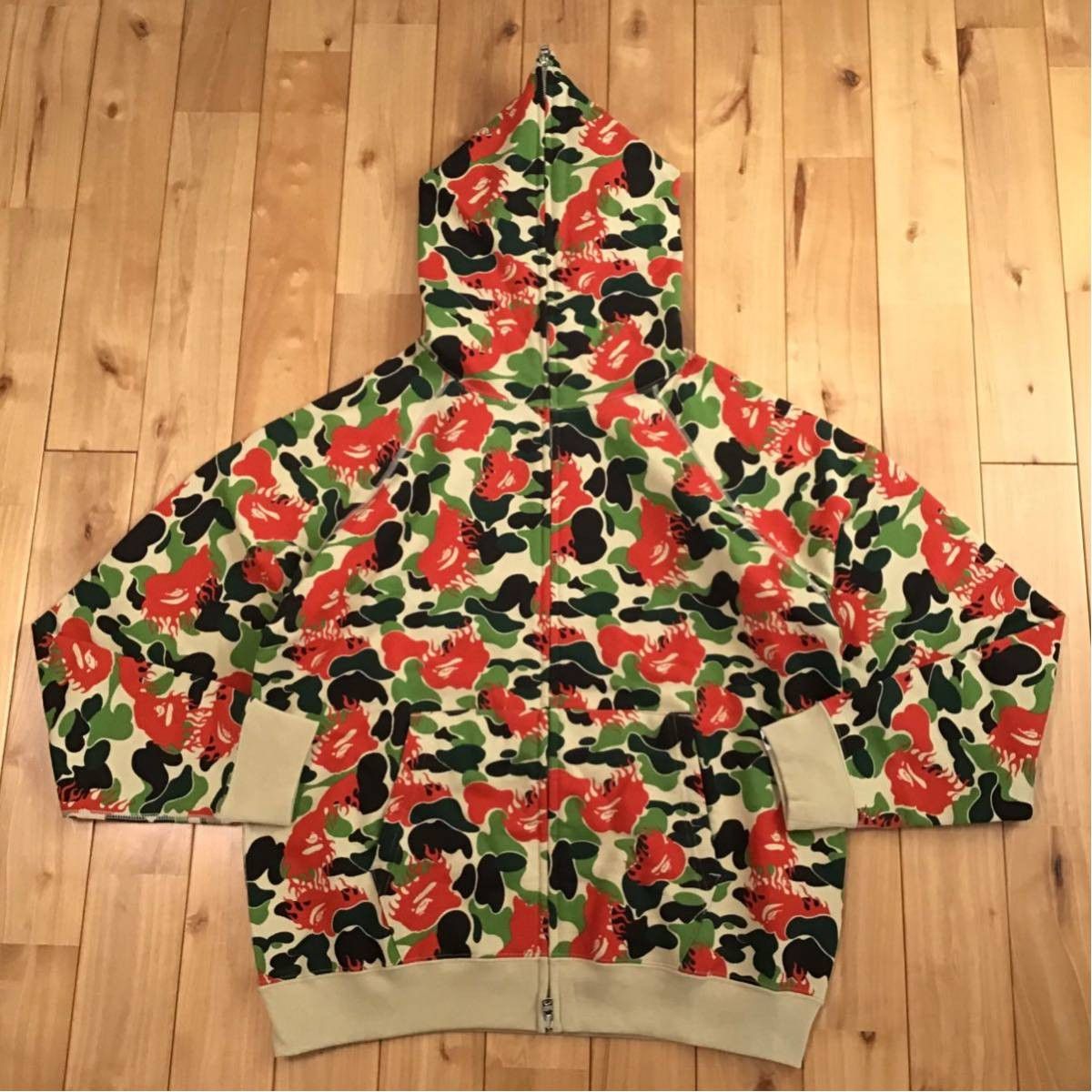 Bape 🔥Aoyama Limited🔥 Fire Camo Full Zip Hoodie ape flame | Grailed