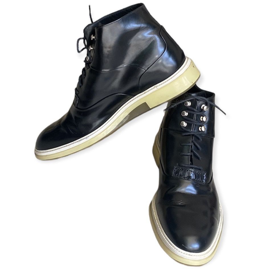 image of Dior x Kris Van Assche Fall13 Clear Translucent Boots in Black, Men's (Size 9)