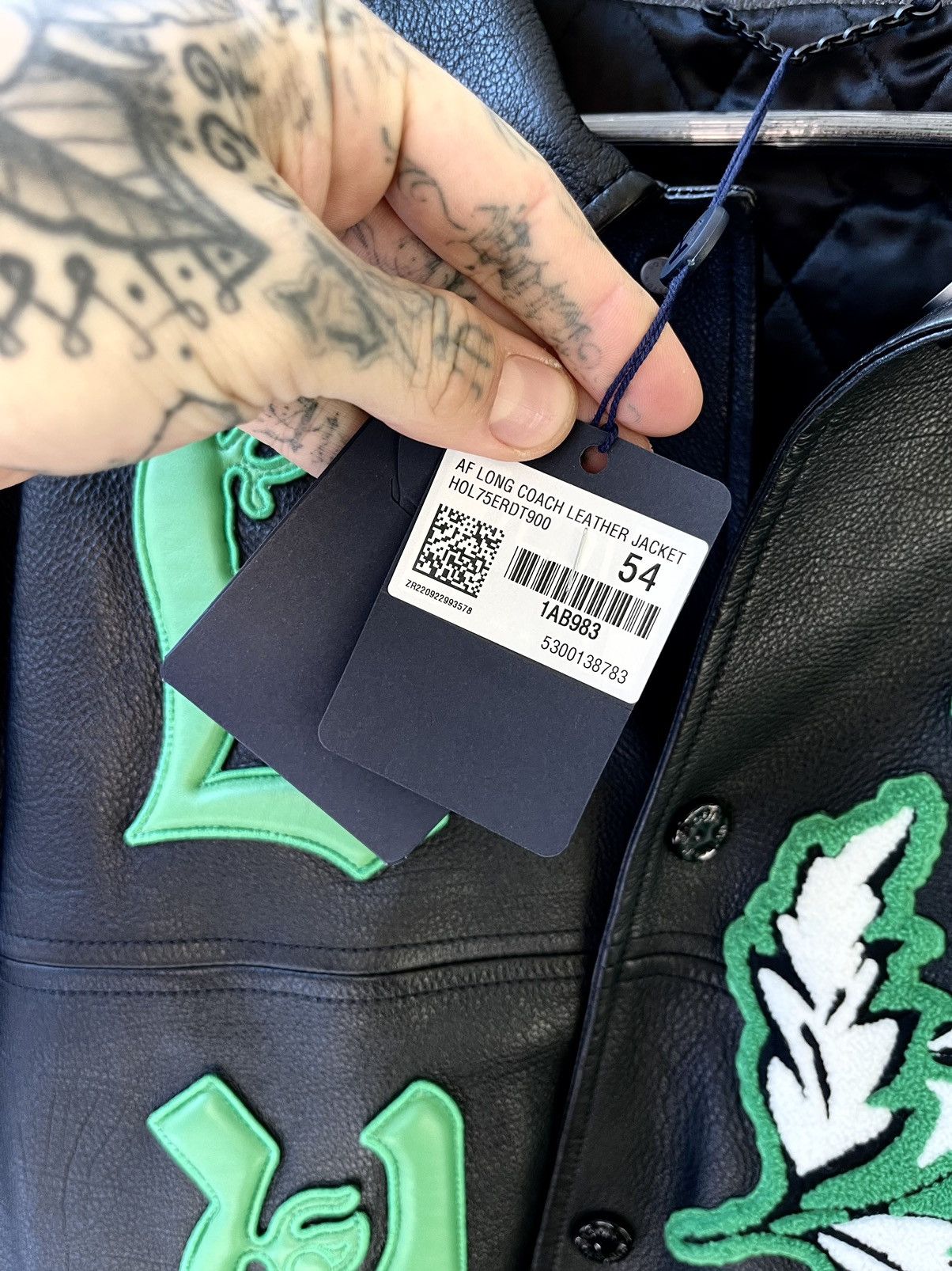 Louis Vuitton × Virgil Abloh LV Louis Vuitton by Virgil NEW 1/6 LEATHER PATCH JACKET SZ54 Size US L / EU 52-54 / 3 - 15 Thumbnail