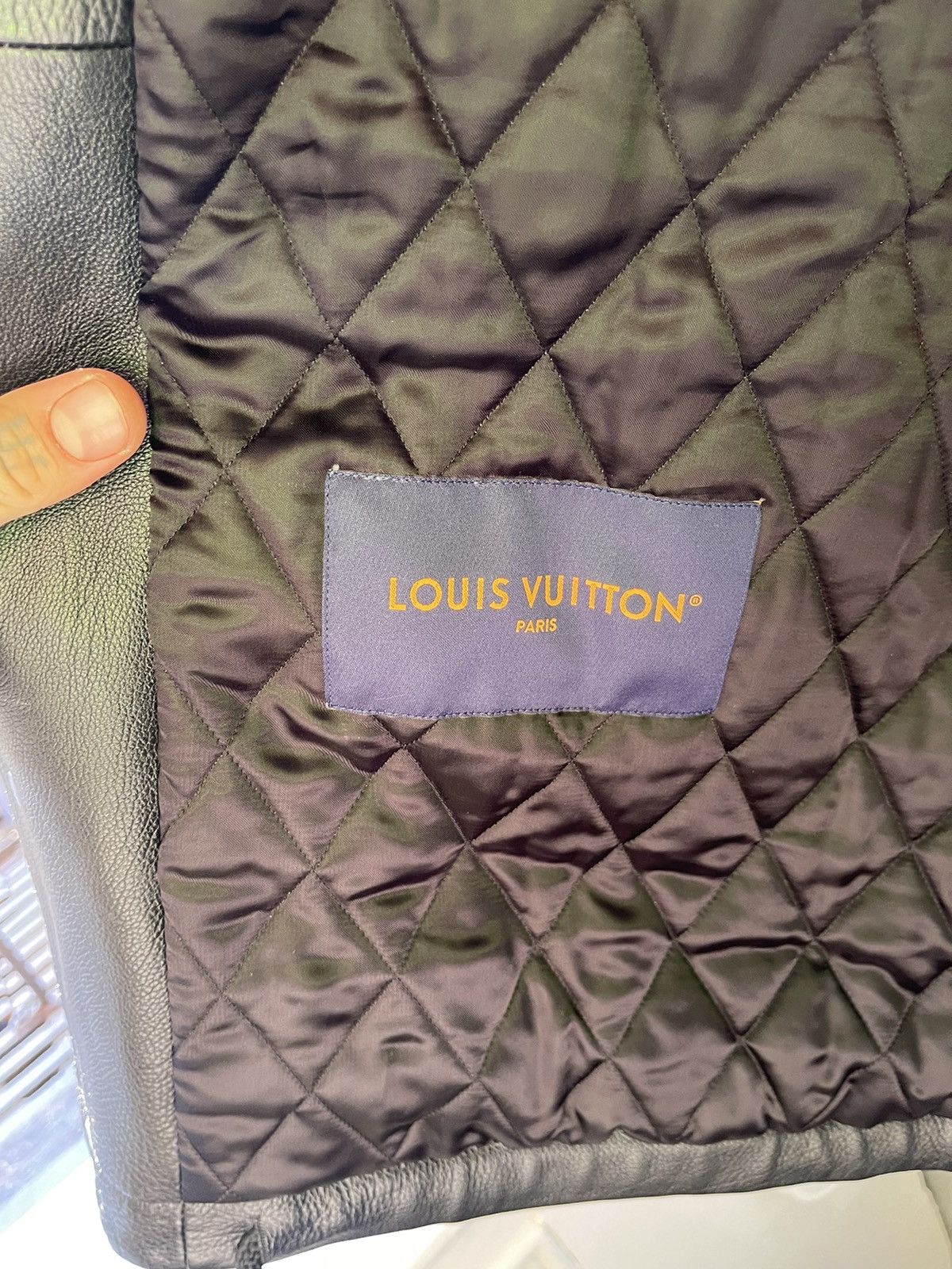 Louis Vuitton × Virgil Abloh LV Louis Vuitton by Virgil NEW 1/6 LEATHER PATCH JACKET SZ54 Size US L / EU 52-54 / 3 - 16 Thumbnail