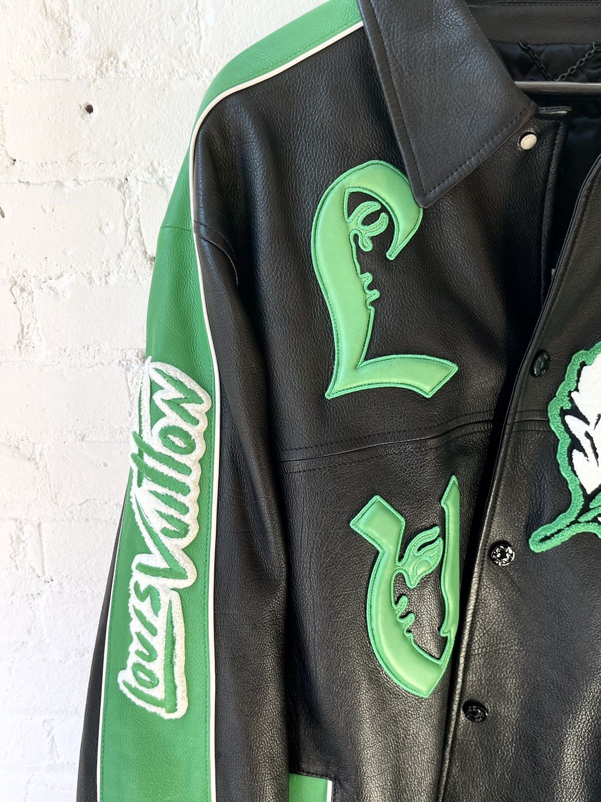 Louis Vuitton × Virgil Abloh LV Louis Vuitton by Virgil NEW 1/6 LEATHER PATCH JACKET SZ54 Size US L / EU 52-54 / 3 - 3 Thumbnail