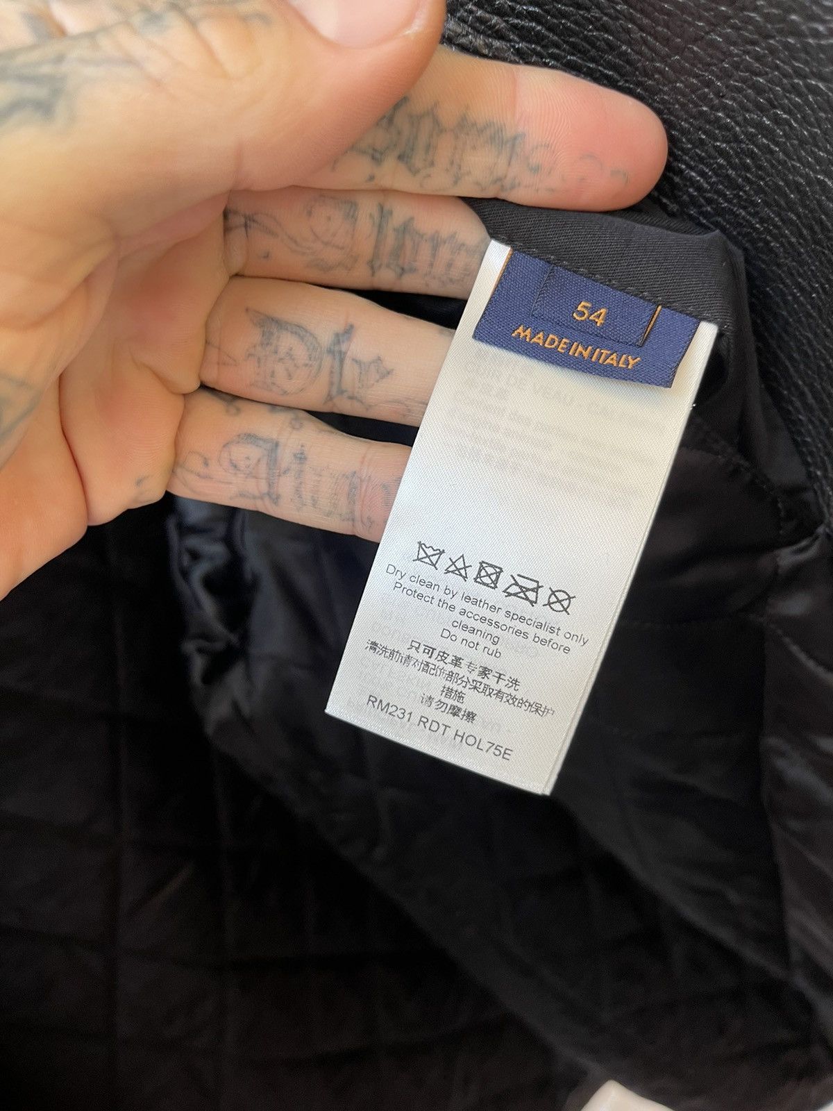 Louis Vuitton × Virgil Abloh LV Louis Vuitton by Virgil NEW 1/6 LEATHER PATCH JACKET SZ54 Size US L / EU 52-54 / 3 - 17 Thumbnail