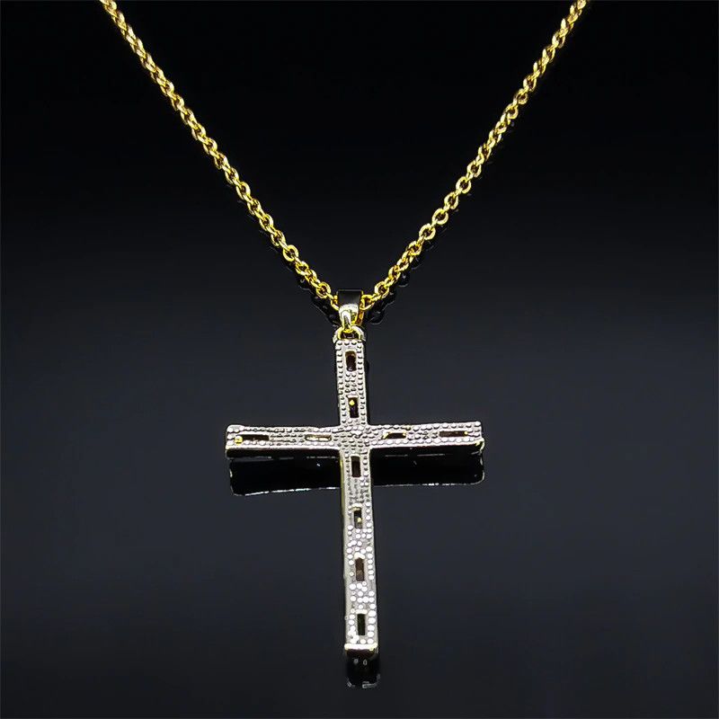 Jewelry Colorful Zircon Cross Necklace Size ONE SIZE - 4 Thumbnail