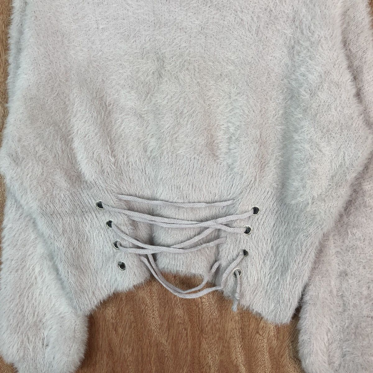 Homespun Knitwear Non-Nedge crop top Shag Shaggy Fur Mohair Knitwear #6673 Size M / US 6-8 / IT 42-44 - 8 Thumbnail