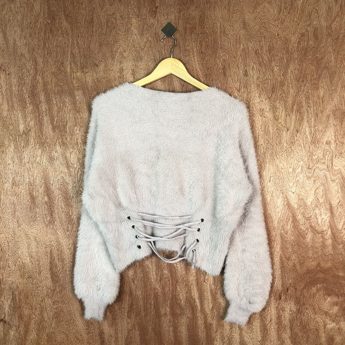 Homespun Knitwear Non-Nedge crop top Shag Shaggy Fur Mohair Knitwear #6673 Size M / US 6-8 / IT 42-44 - 7 Thumbnail