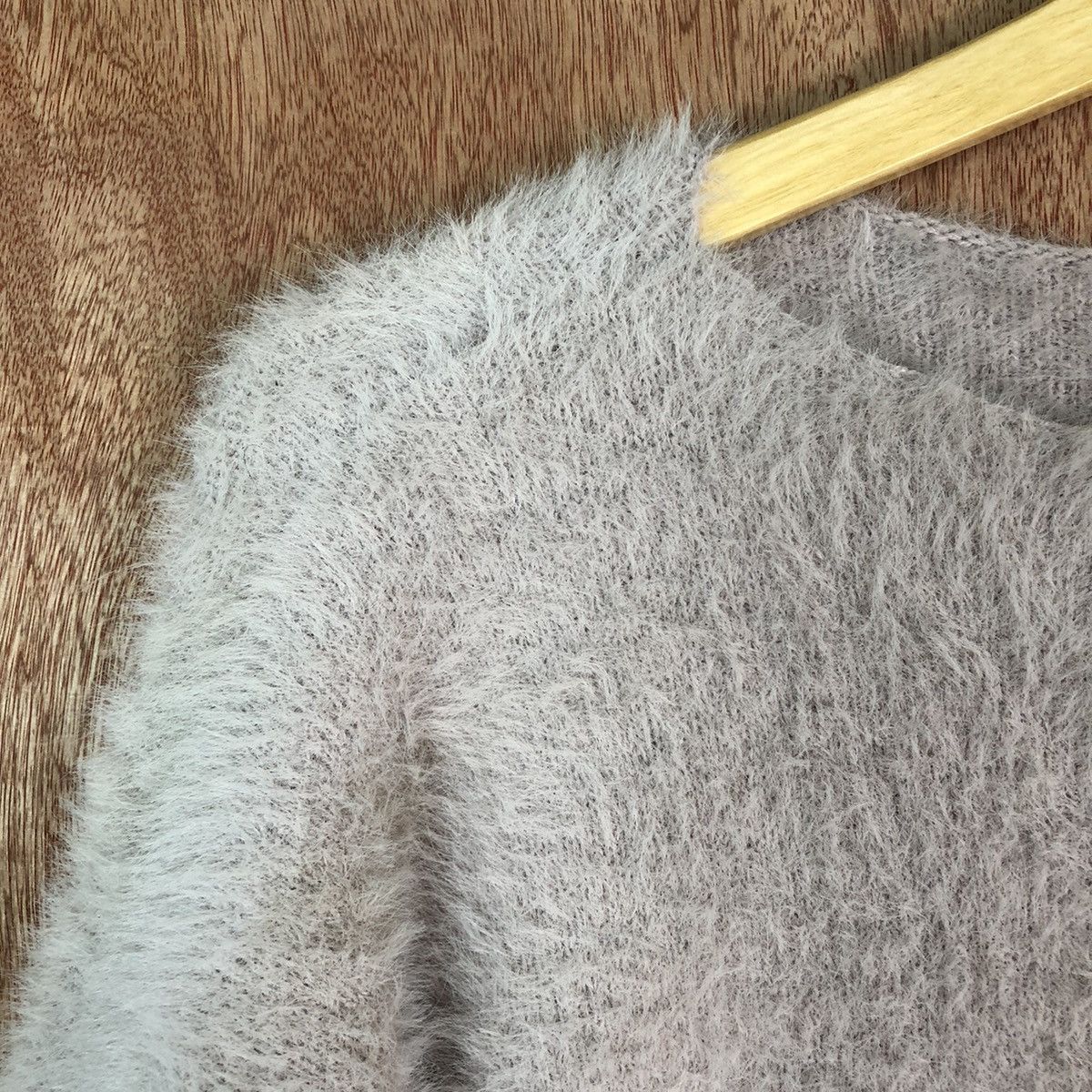Homespun Knitwear Non-Nedge crop top Shag Shaggy Fur Mohair Knitwear #6673 Size M / US 6-8 / IT 42-44 - 6 Thumbnail