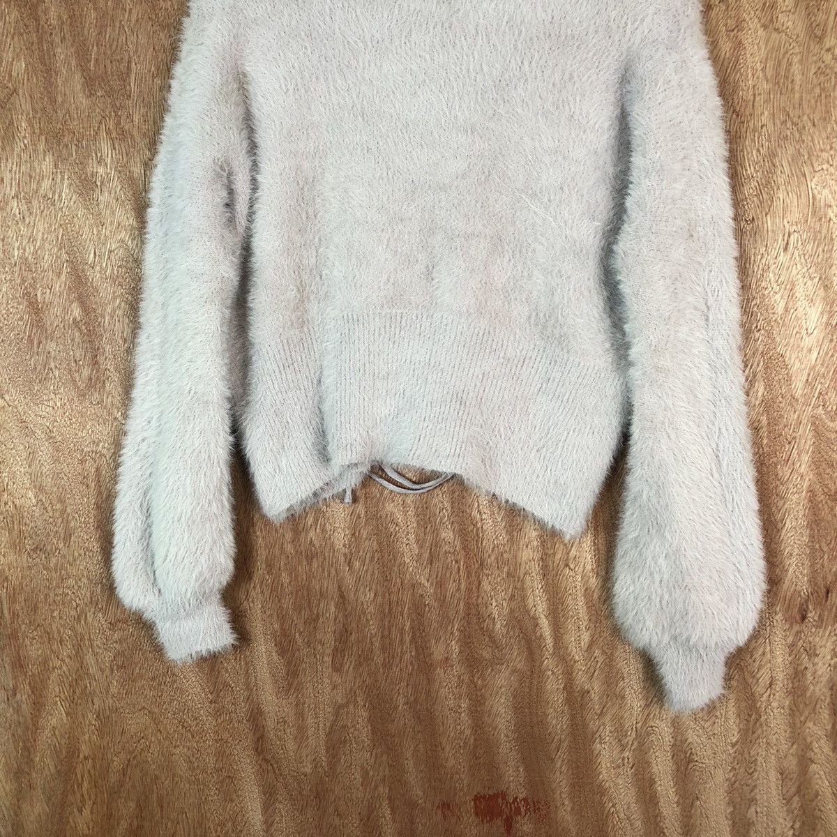 Homespun Knitwear Non-Nedge crop top Shag Shaggy Fur Mohair Knitwear #6673 Size M / US 6-8 / IT 42-44 - 3 Thumbnail