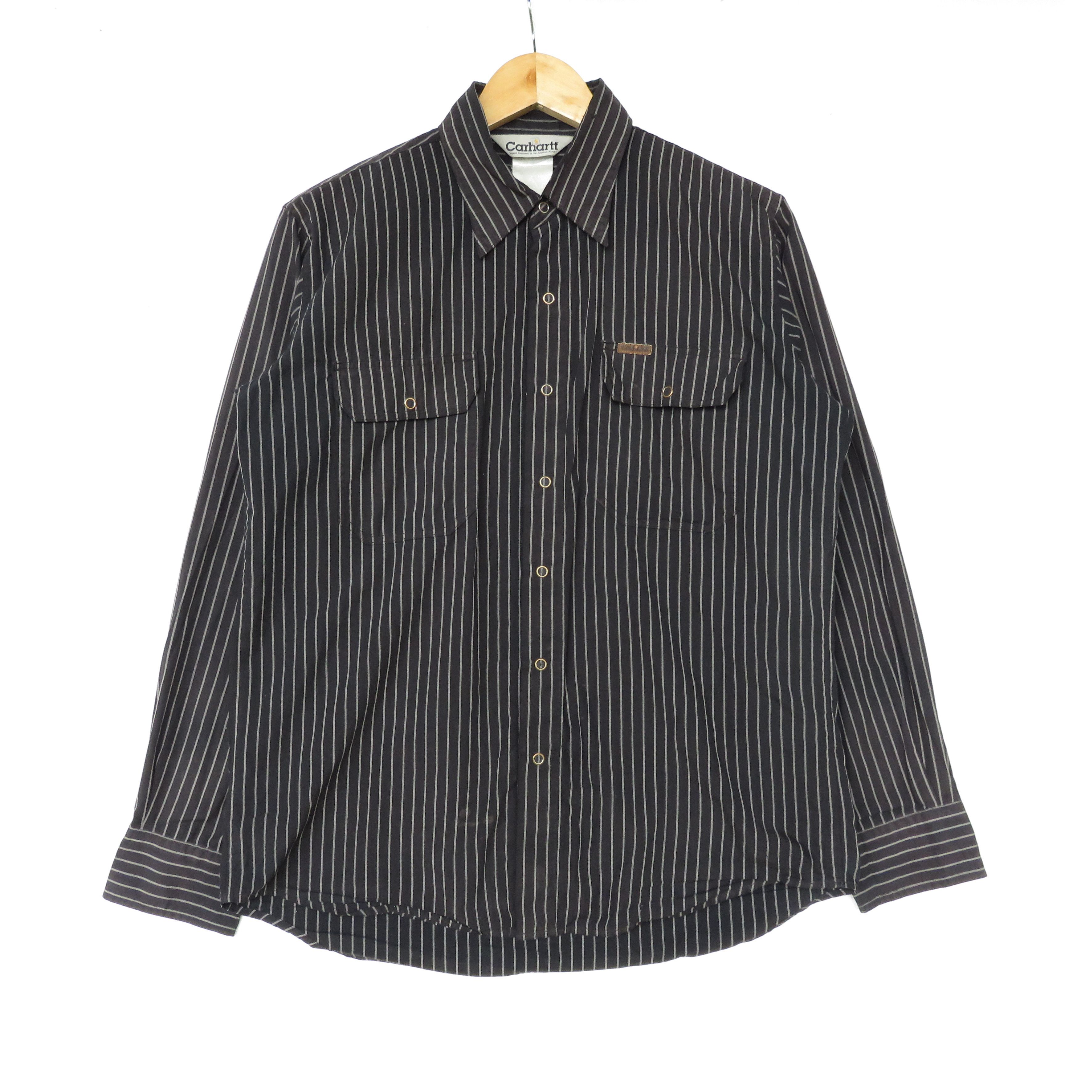 Carhartt × Vintage Vintage Carhartt Striped Button Up Shirt Size US M / EU 48-50 / 2 - 1 Thumbnail