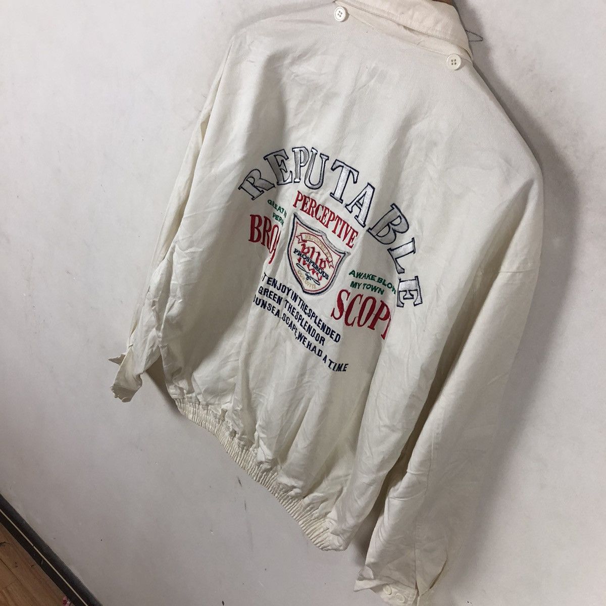Japanese Brand REPUTABLE PERCEPTIVE VARSITY JACKET BIG LOGO Size US L / EU 52-54 / 3 - 9 Thumbnail