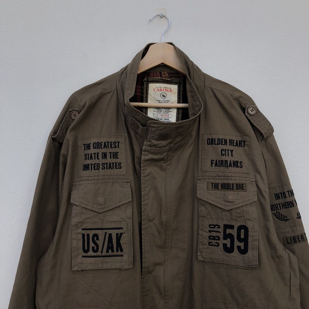 Vintage CARIBOU PARKA JACKET MILITARY COLLECTIONS FULL PATCH DESIGN Size US XXL / EU 58 / 5 - 4 Thumbnail