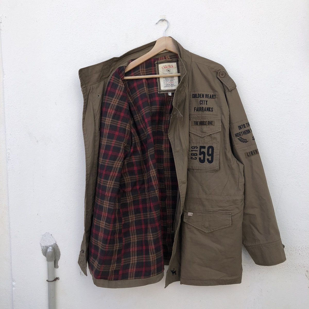 Vintage CARIBOU PARKA JACKET MILITARY COLLECTIONS FULL PATCH DESIGN Size US XXL / EU 58 / 5 - 3 Thumbnail