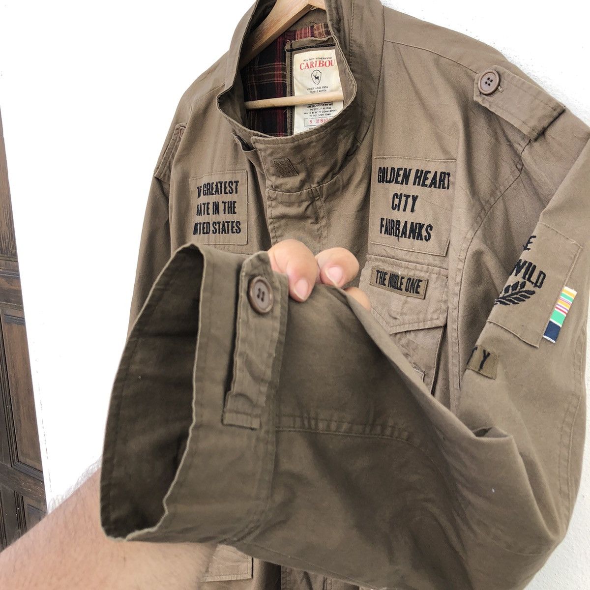 Vintage CARIBOU PARKA JACKET MILITARY COLLECTIONS FULL PATCH DESIGN Size US XXL / EU 58 / 5 - 11 Thumbnail