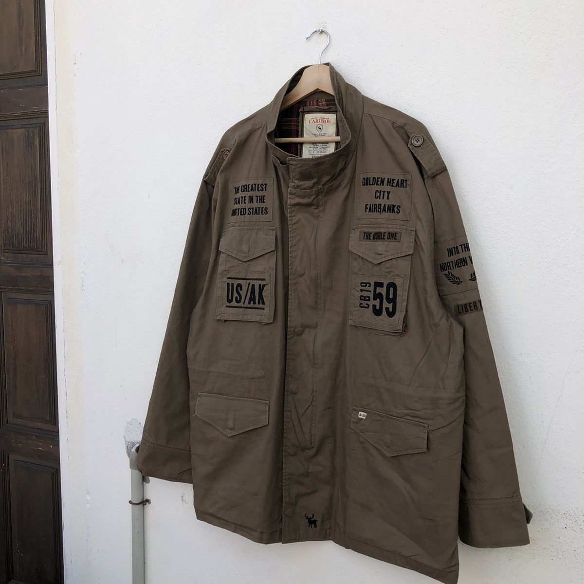 Vintage CARIBOU PARKA JACKET MILITARY COLLECTIONS FULL PATCH DESIGN Size US XXL / EU 58 / 5 - 2 Thumbnail