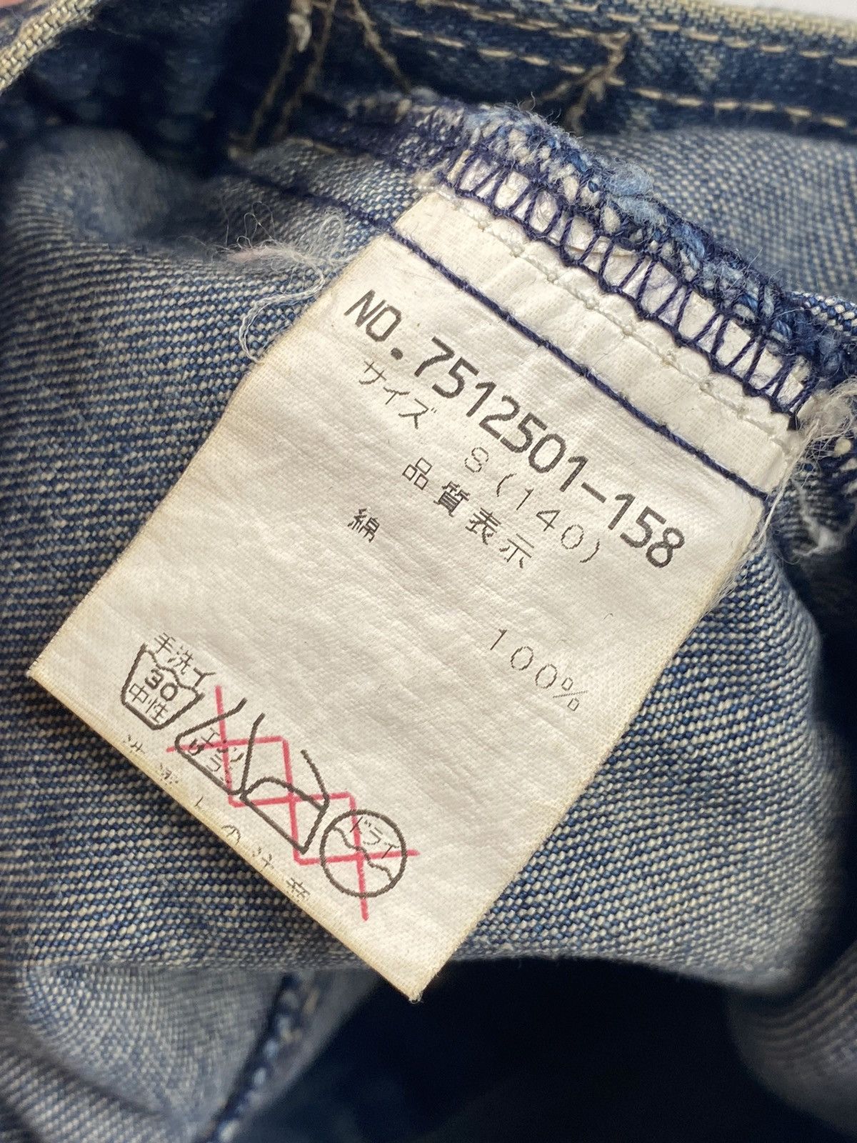 Japanese Brand 90s Angel Blue Printed Spray Apple Denim Jacket Size US XS / EU 42 / 0 - 14 Thumbnail