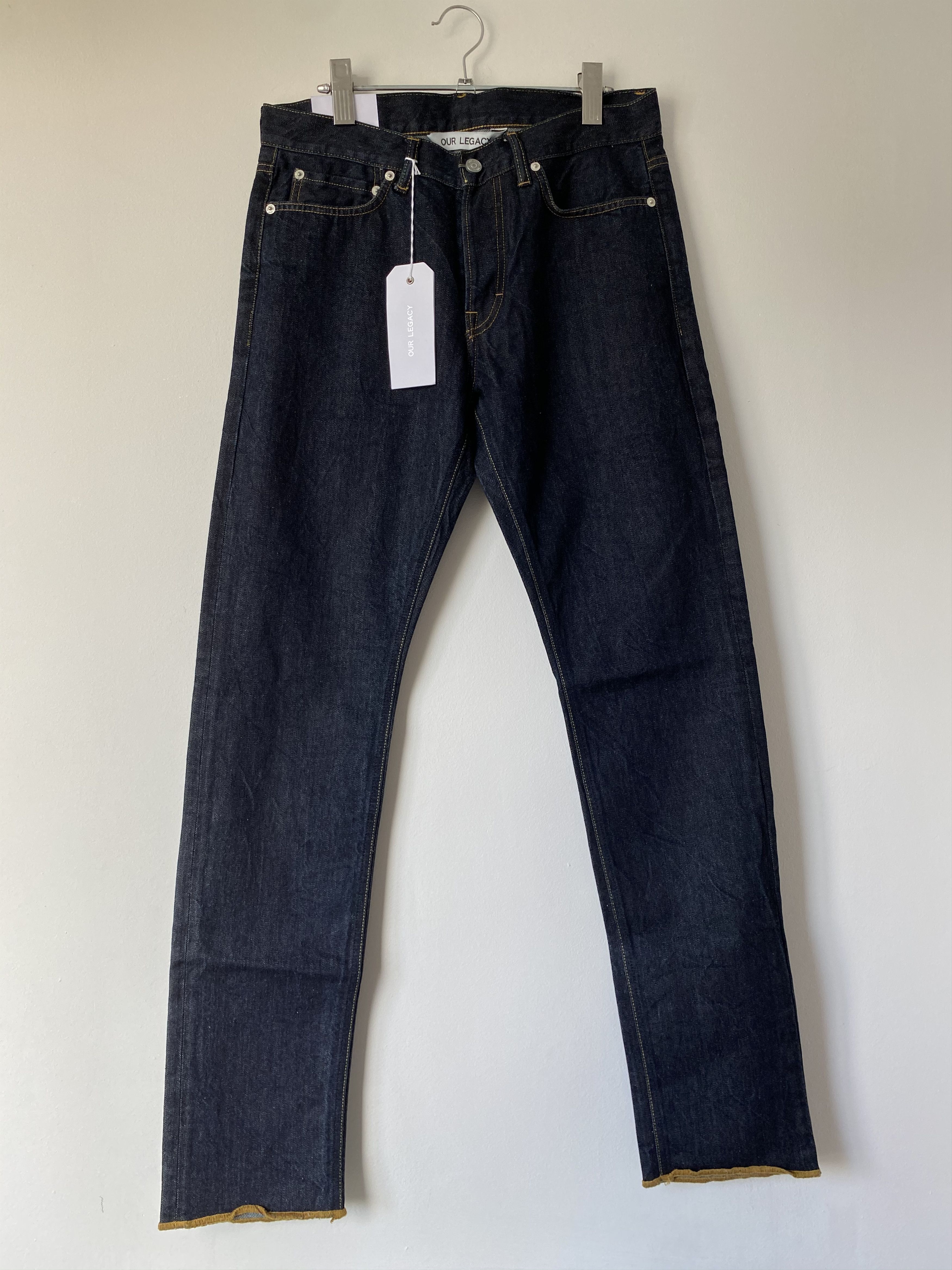 image of Our Legacy Zero Cut Overlock Edge in Dark Denim Blue, Men's (Size 32)