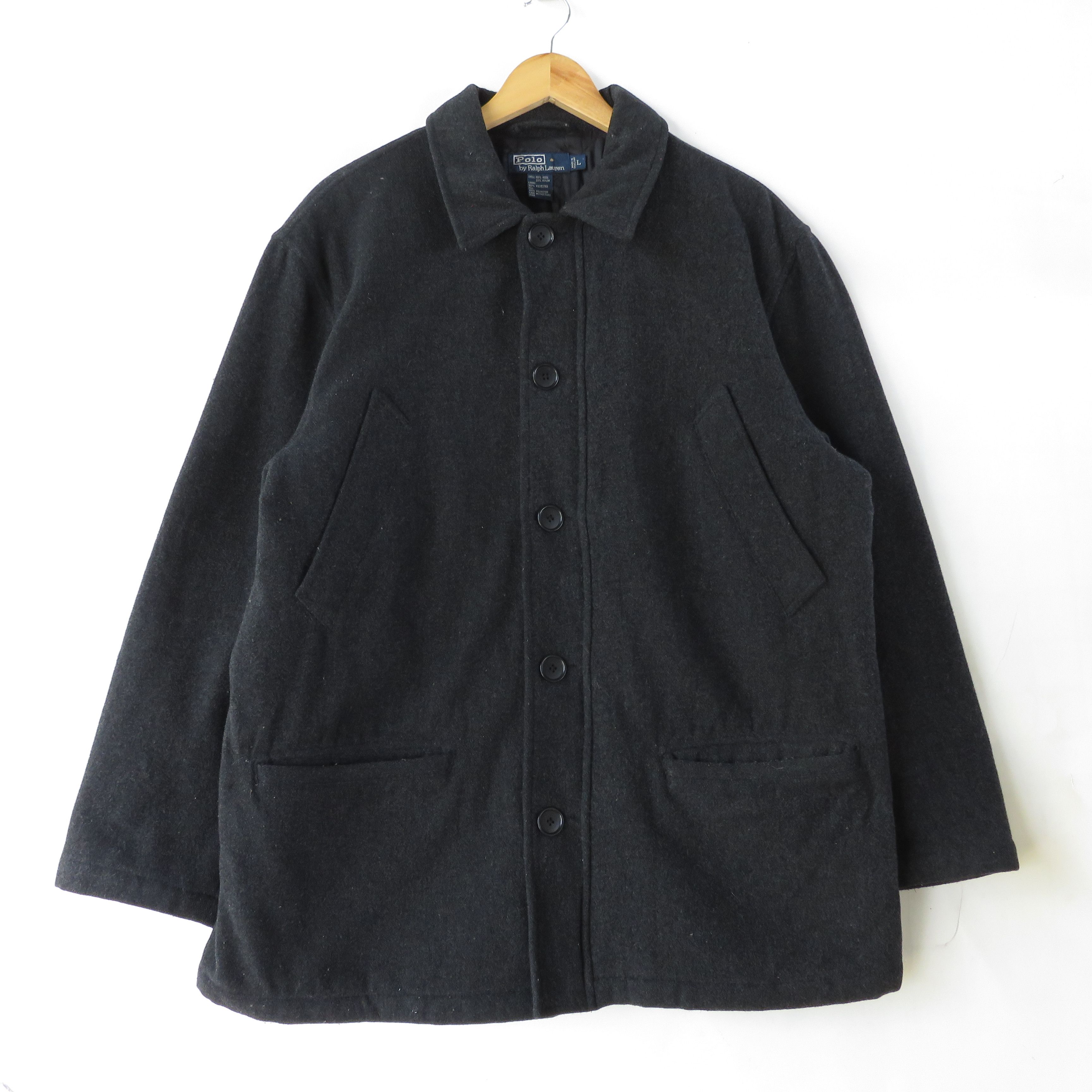 Polo Ralph Lauren × Ralph Lauren × Vintage Ralph Lauren Boxy Wool Heavy Coat Jacket Size US L / EU 52-54 / 3 - 1 Thumbnail