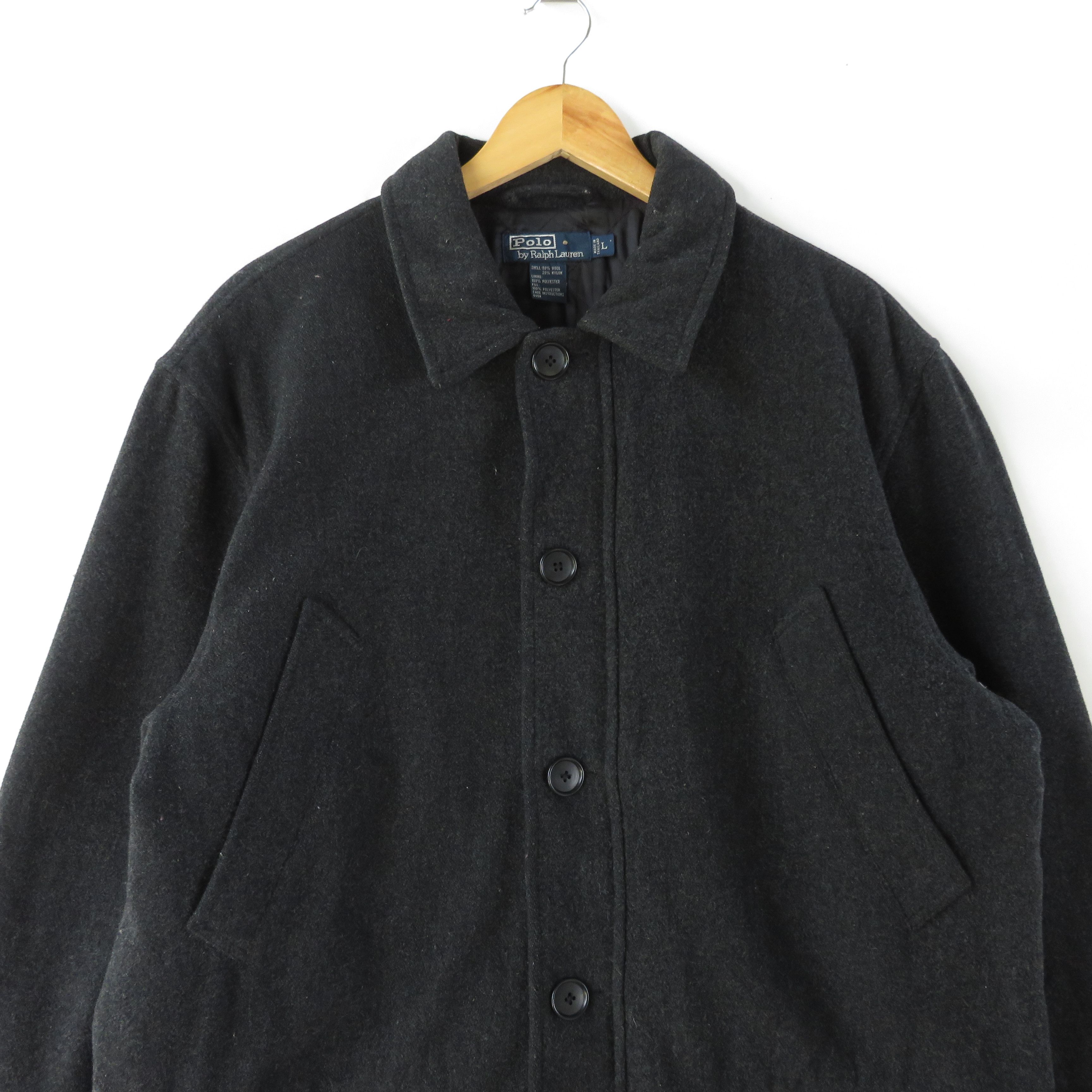 Polo Ralph Lauren × Ralph Lauren × Vintage Ralph Lauren Boxy Wool Heavy Coat Jacket Size US L / EU 52-54 / 3 - 2 Thumbnail