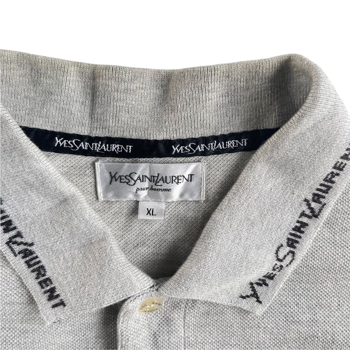 Vintage × Yves Saint Laurent YSL Yves Saint Laurent Vintage 90s Polo Shirt Size US XL / EU 56 / 4 - 3 Thumbnail