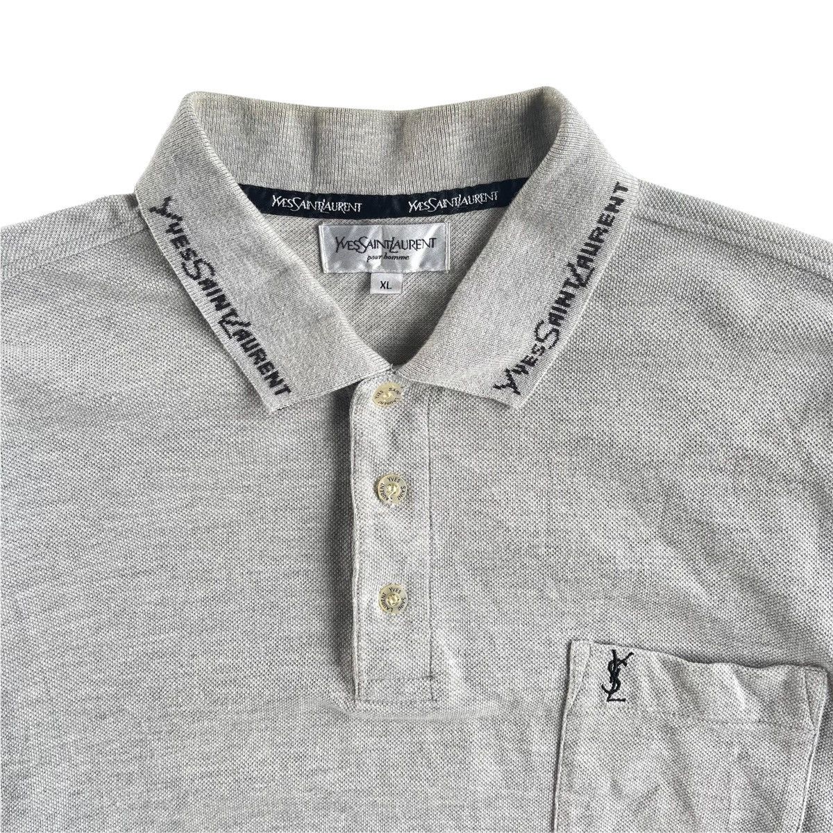 Vintage × Yves Saint Laurent YSL Yves Saint Laurent Vintage 90s Polo Shirt Size US XL / EU 56 / 4 - 2 Thumbnail