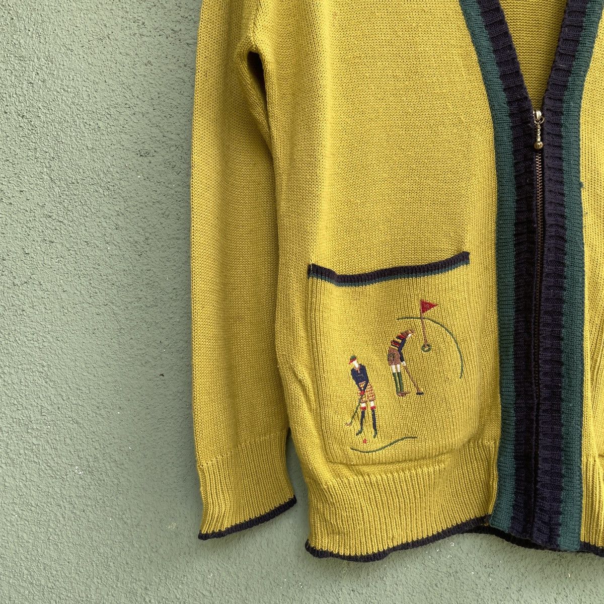 Aran Isles Knitwear Vintage FUIME Embroidery Logo Musted Cardigan Knitwear Size US M / EU 48-50 / 2 - 4 Thumbnail