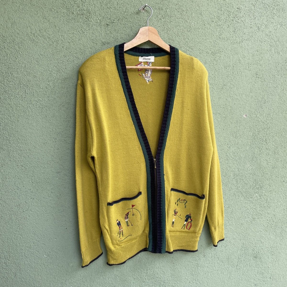 Aran Isles Knitwear Vintage FUIME Embroidery Logo Musted Cardigan Knitwear Size US M / EU 48-50 / 2 - 2 Thumbnail