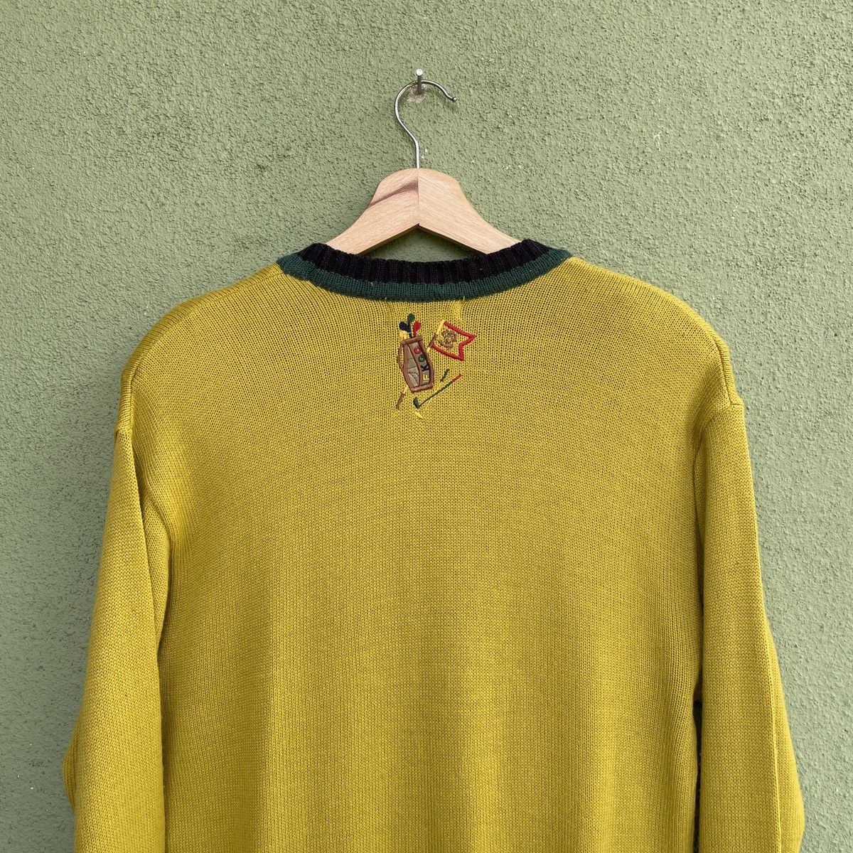 Aran Isles Knitwear Vintage FUIME Embroidery Logo Musted Cardigan Knitwear Size US M / EU 48-50 / 2 - 10 Thumbnail