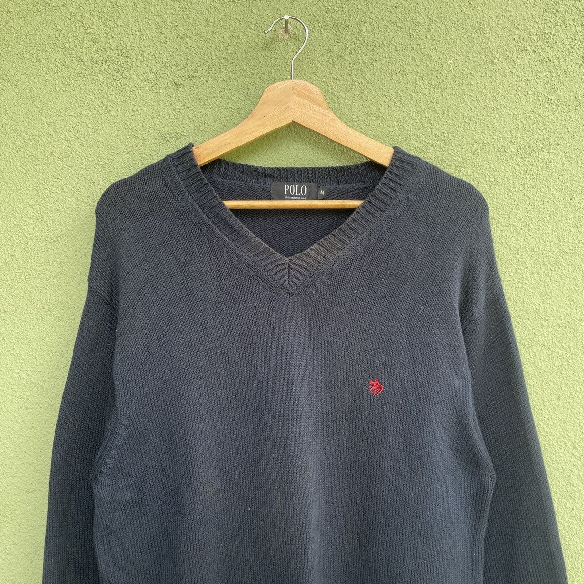 Aran Isles Knitwear Vintage Polo Embroidery Small Logo V Neck Knitwear Jumper Size US M / EU 48-50 / 2 - 3 Thumbnail