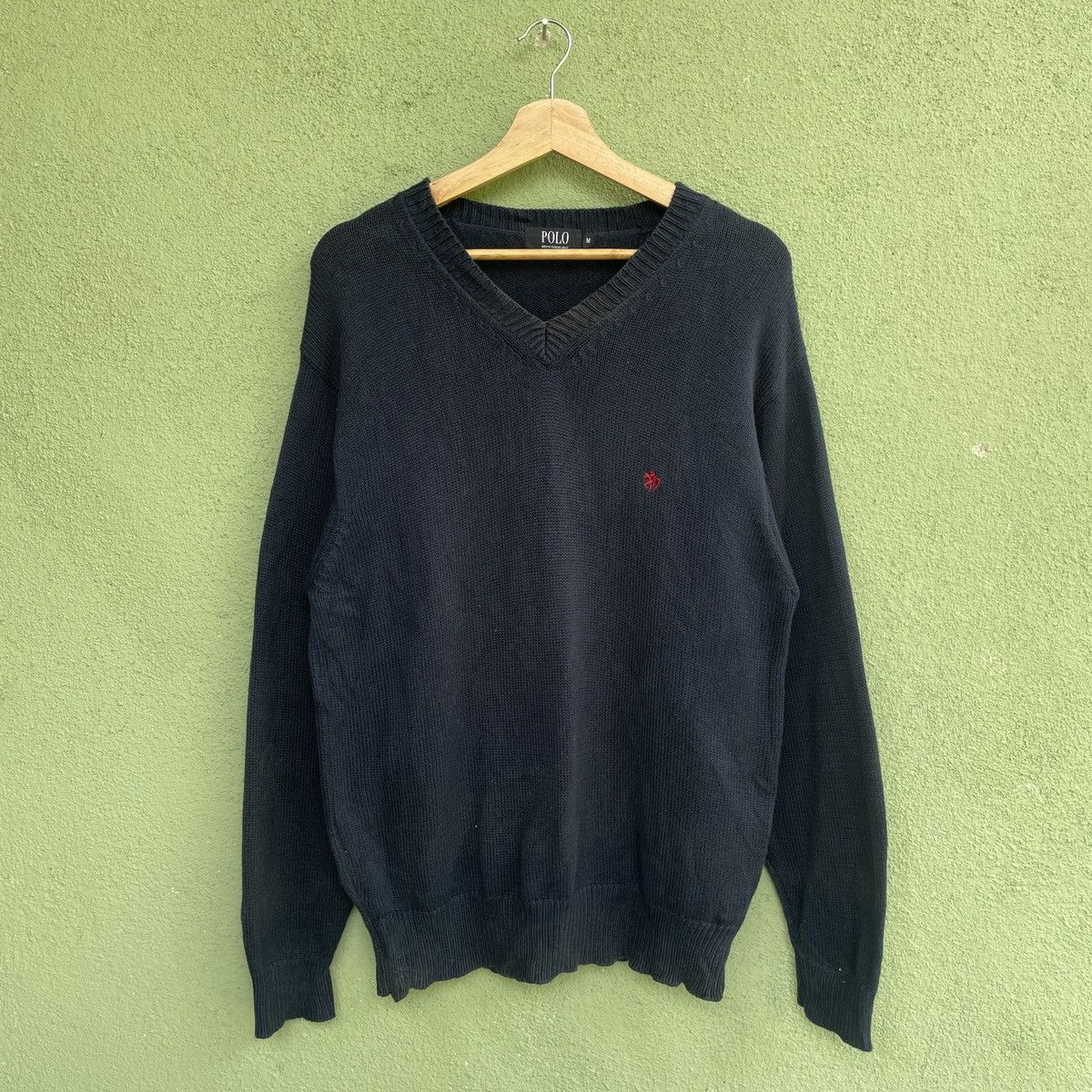 Aran Isles Knitwear Vintage Polo Embroidery Small Logo V Neck Knitwear Jumper Size US M / EU 48-50 / 2 - 1 Thumbnail