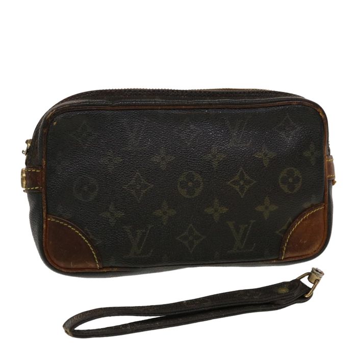 LOUIS VUITTON Monogram Marly Dragonne PM Clutch Bag M51827 LV Auth