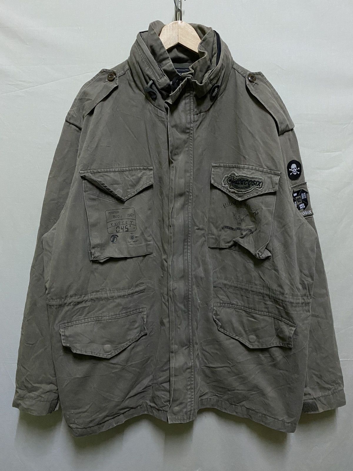 image of Vintage Medeco Army Jacket Parka X Oversized in Green, Men's (Size 2XL)