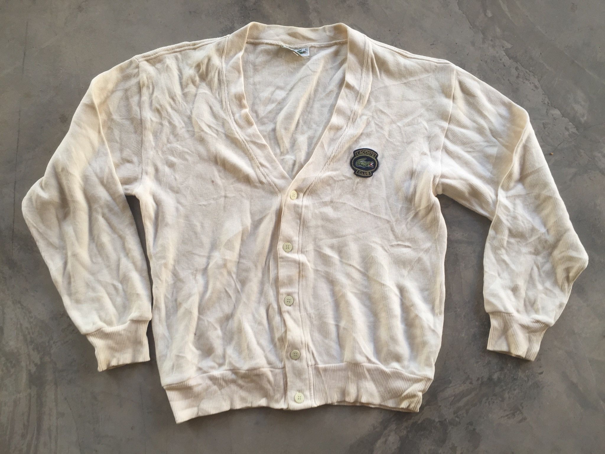 image of Lacoste Cardigan Vintage in Cream, Men's (Size XL)
