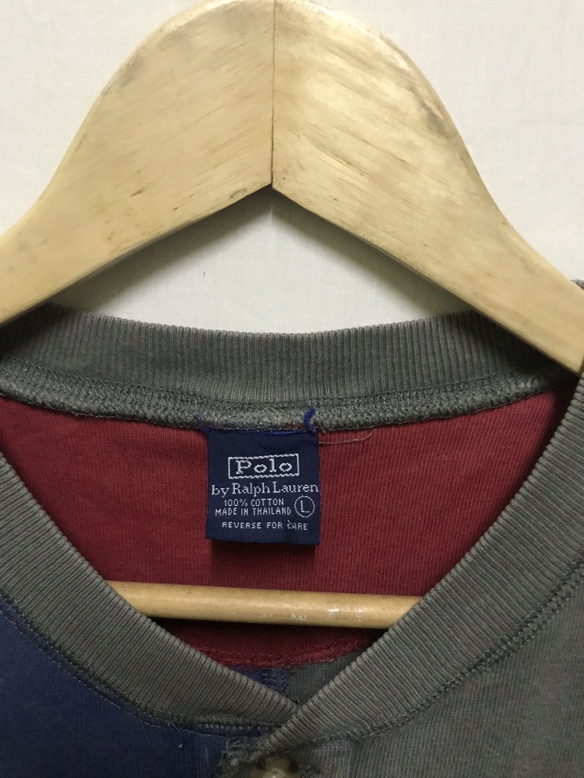 Polo Ralph Lauren Vtg Polo Sport US 67 Stadium Henley Shirt Ringer Size US L / EU 52-54 / 3 - 5 Thumbnail