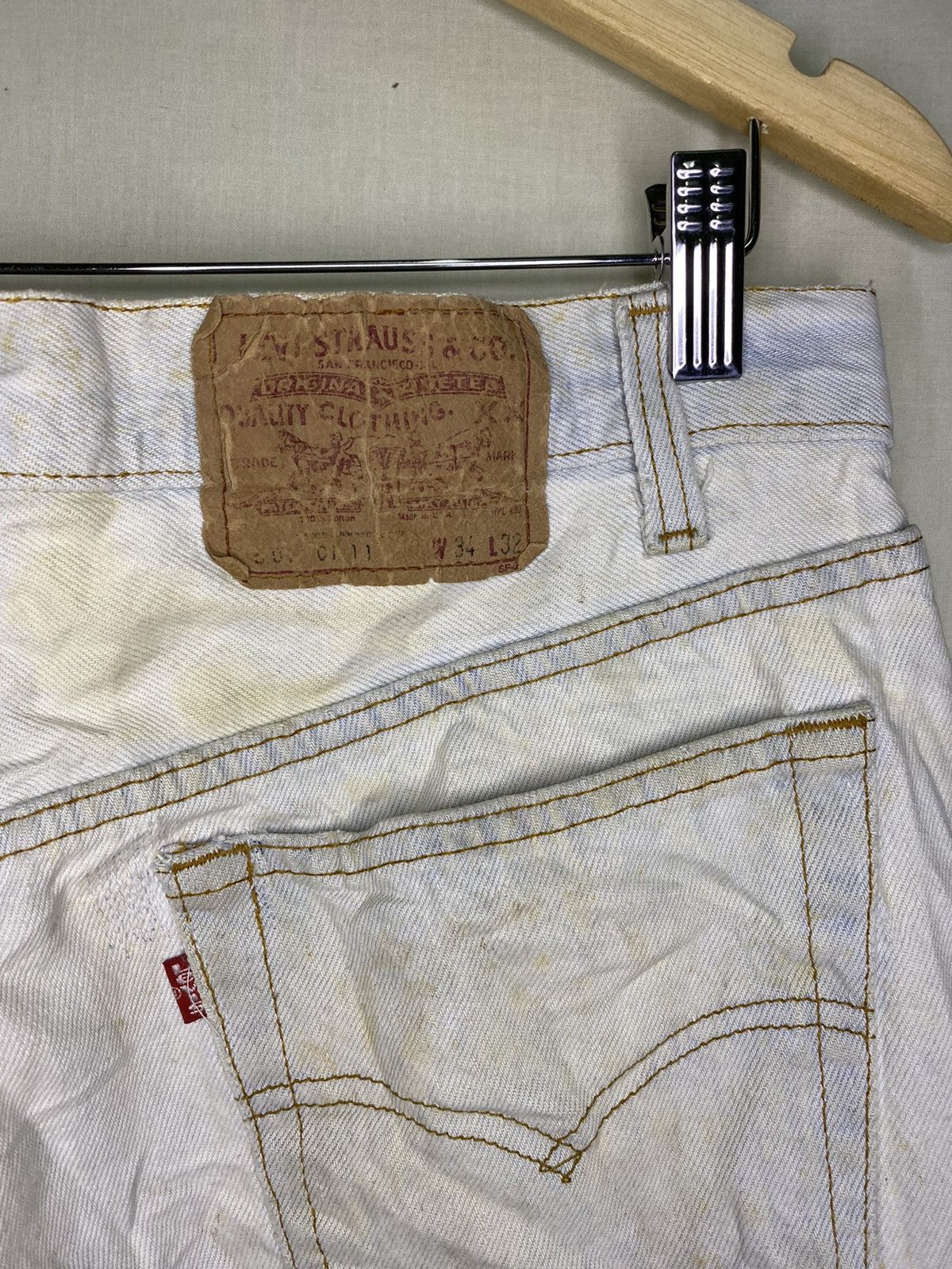 Levi's Vintage Clothing Vintage Thrashed Levi’s 501 Jeans Size US 32 / EU 48 - 11 Thumbnail