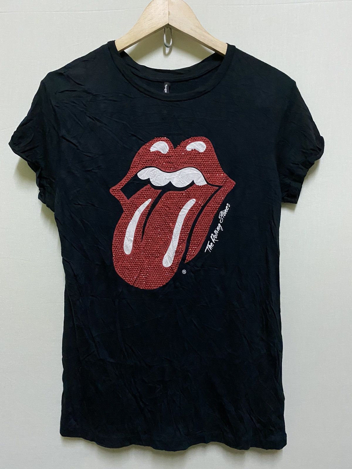 Band Tees Stradivarius The Rolling Stones Swarovski T Shirt Size S / US 4 / IT 40 - 1 Thumbnail