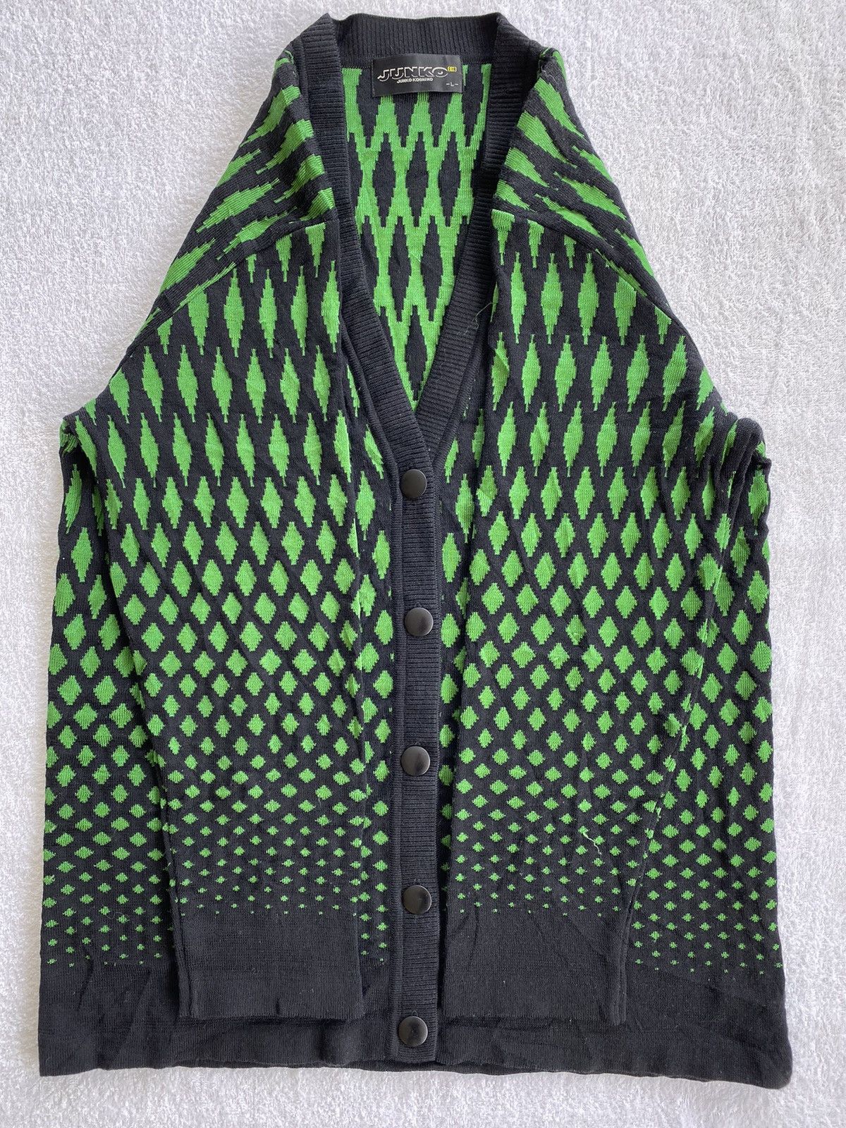 Junko Shimada Vintage Junko Koshino Diamond Geometric Cardigan Size US S / EU 44-46 / 1 - 5 Thumbnail
